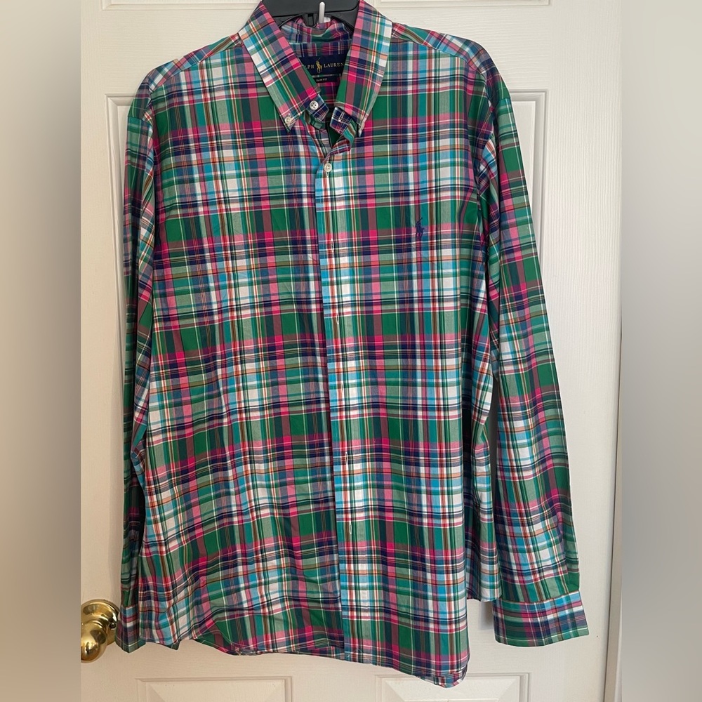 Ralph Lauren Custom Fit Plaid L/S Button Down